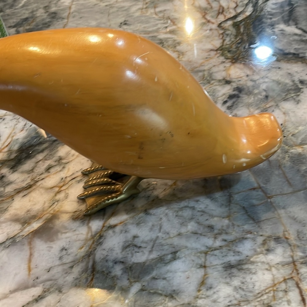 Wood and brass duck. - Picture 4 of 5
